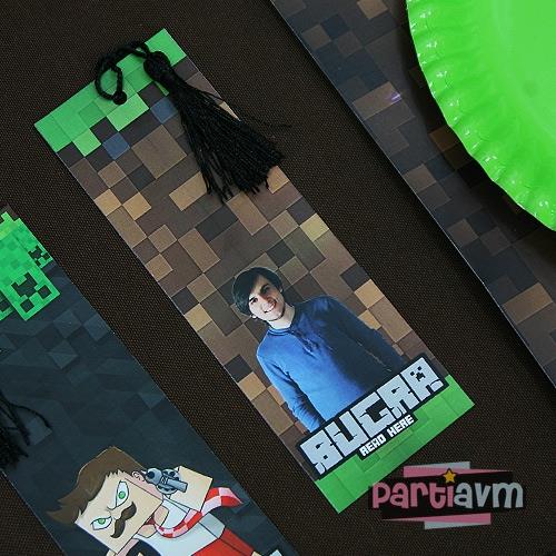 Minecraft Doğum Günü Hediyelik Püsküllü Kitap  Ayracı 5 Adet