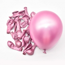 SAMM Mini Krom Lateks Balon Pembe Renk 10 adet Parlak Altın Balon 12cm