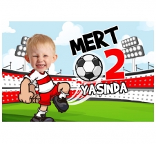 Partiavm Minik Fanatik Futbol Doğum Günü 120x85 cm Büyük Boy Kağıt Afiş