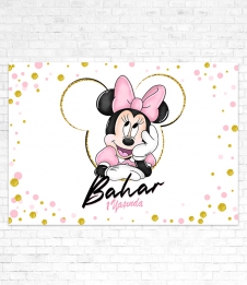 Partiavm Minnie Mouse Beyaz Doğum Günü Süsleri 120x85 cm Büyük Boy Kağıt Afiş satın al