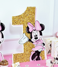 Partiavm Minnie Mouse Beyaz Doğum Günü Süsleri 50 cm Rakamlı Dekor Pano satın al