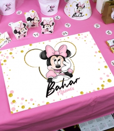 Partiavm Minnie Mouse Beyaz Doğum Günü Süsleri Amerikan Servis Kalın Kuşe Kağıt 5 Adet satın al