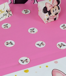 Partiavm Minnie Mouse Beyaz Doğum Günü Süsleri Karton Masaüstü Konfeti İsimli 3 cm Pakette 50 Adet satın al