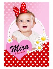 Partiavm Minnie Mouse Doğum Günü 70x100 cm Yırtılmaz Branda Afiş