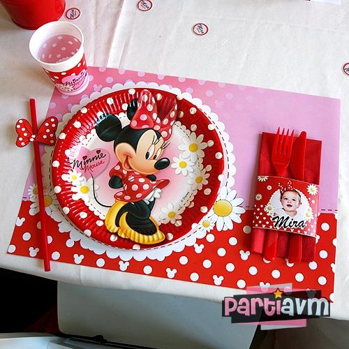 Minnie Mouse Doğum Günü Süsleri 10 Kişilik Masa Seti Avantajlı Fiyat