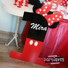Partiavm Minnie Mouse Doğum Günü Süsleri 100 cm Büyük Boy Rakam Afiş Katlanmaz Sert Pano satın al