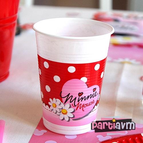 Minnie Mouse Doğum Günü Süsleri Bardak Minnie Mouse Plastik 5 Adet