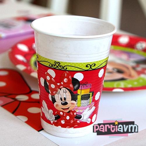 Minnie Mouse Doğum Günü Süsleri Bardak Minnie Mouse Plastik 5 Adet