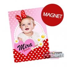 Partiavm Minnie Mouse Doğum Günü Süsleri Hediyelik Magnet Kurdeleli Poşetinde 7X10 cm  