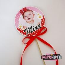 Partiavm Minnie Mouse Doğum Günü Süsleri Kürdan Süs Seti Büyük Boy 10 lu Paket satın al