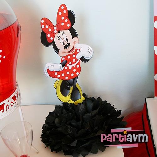 Minnie Mouse Doğum Günü Süsleri Masa Süsü Büyük Boy