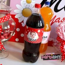 Partiavm Minnie Mouse Doğum Günü Süsleri Meşrubat Şişe Bandı 2lt. İçin 5 Adet satın al