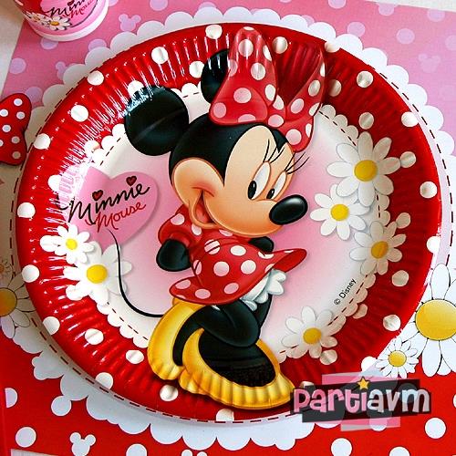 Minnie Mouse Doğum Günü Süsleri Tabak Minnie 5 Adet