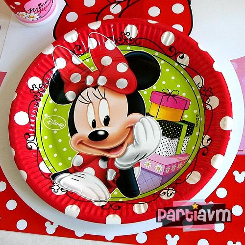 Minnie Mouse Doğum Günü Süsleri Tabak Minnie 5 Adet