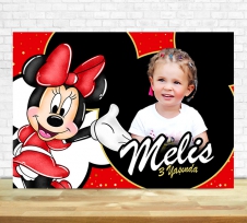 Partiavm Minnie Mouse Kırmızı Doğum Günü Süsleri 120 X 85 cm Dev Pano Afiş satın al