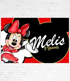 Partiavm Minnie Mouse Kırmızı Doğum Günü Süsleri 150x100 cm Dev Yırtılmaz Branda Afiş satın al