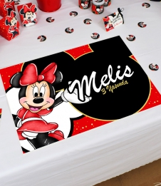 Partiavm Minnie Mouse Kırmızı Doğum Günü Süsleri Amerikan Servis Kalın Kuşe Kağıt 5 Adet satın al