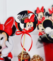 Partiavm Minnie Mouse Kırmızı Doğum Günü Süsleri Kürdan Süs Seti Büyük Boy 10 Adet satın al