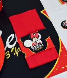 Partiavm Minnie Mouse Kırmızı Doğum Günü Süsleri Peçete Bandı ve Peçete 5 Adet satın al
