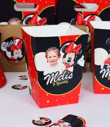 Partiavm Minnie Mouse Kırmızı Doğum Günü Süsleri Popcorn Kutusu 5 Adet satın al