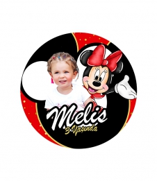 Partiavm Minnie Mouse Kırmızı Doğum Günü Süsleri Yuvarlak Etiket 7,5cm 10 Adet satın al