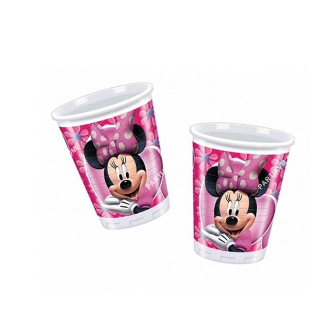 Minnie Mouse Lisanslı Plastik Bardak 200cc 8 li