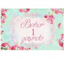 Partiavm Mint Yeşili Doğum Günü 120x85 cm Büyük Boy Kağıt Afiş satın al