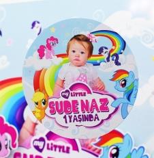 Partiavm My Little Pony Doğum Günü 20 cm Önlü Arkalı Baskı Kalın Karton Misinalı Asma Süs satın al