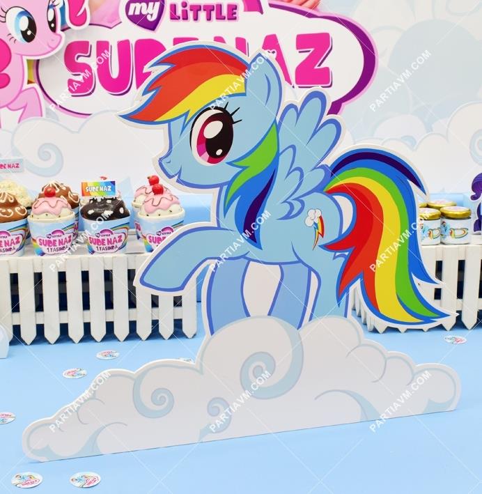 My Little Pony Doğum Günü 40 cm Masaüstü Dekor Pano