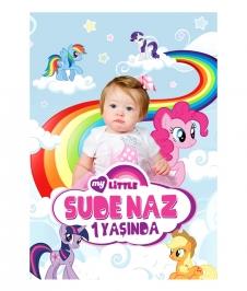 Partiavm My Little Pony Doğum Günü 70x100 cm Katlanmaz Pano Afiş satın al