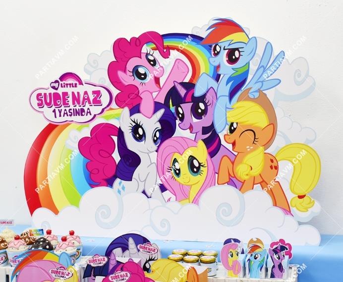 My Little Pony Doğum Günü 70x100 cm Katlanmaz Pano Afiş Ayaklı Özel Kesim