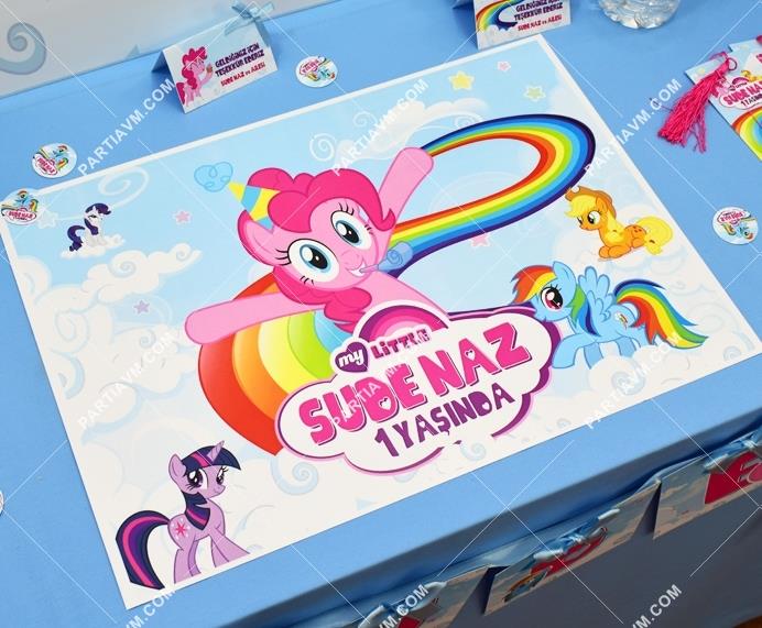 My Little Pony Doğum Günü Amerikan Servis Kalın Kuşe Kağıt 5 Adet