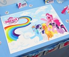 Partiavm My Little Pony Doğum Günü Amerikan Servis Kalın Kuşe Kağıt 5 Adet