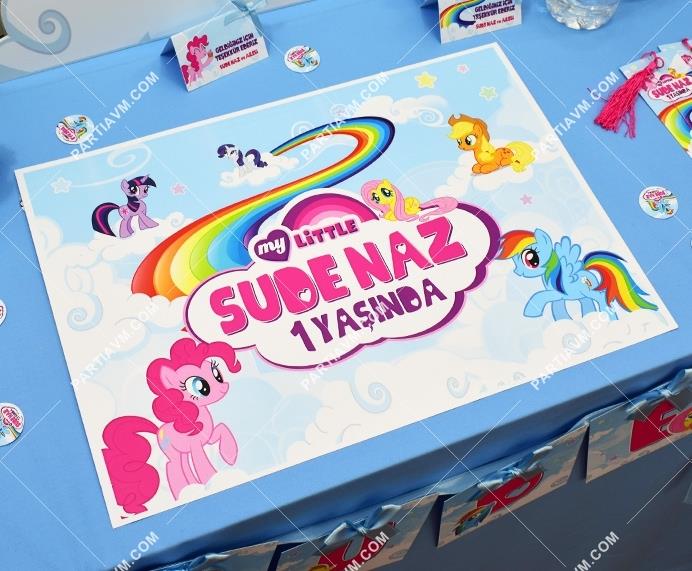 My Little Pony Doğum Günü Amerikan Servis Kalın Kuşe Kağıt 5 Adet