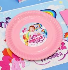 Partiavm My Little Pony Doğum Günü Etiketli Karton Tabak 5 Adet
