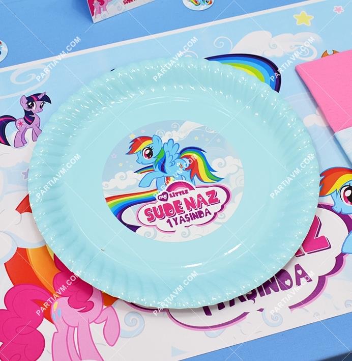 My Little Pony Doğum Günü Etiketli Karton Tabak 5 Adet