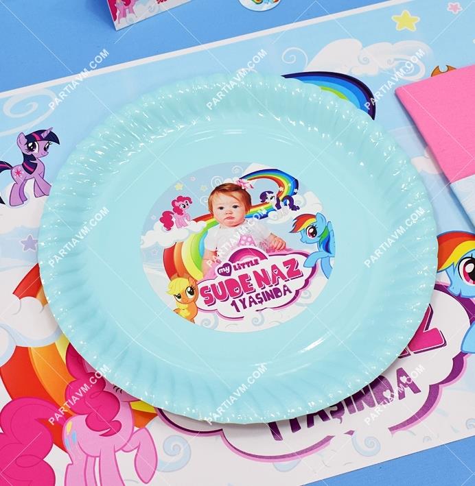 My Little Pony Doğum Günü Etiketli Karton Tabak 5 Adet