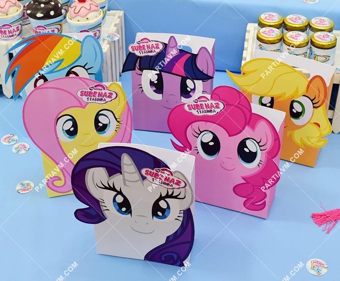 My Little Pony Doğum Günü Hediye Çantası Özel Tasarım Karakterli 13 x 16 cm 6 Adet