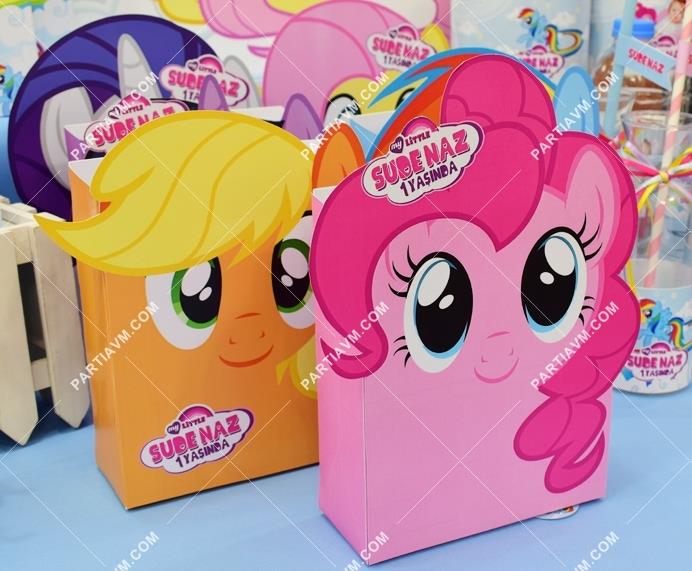 My Little Pony Doğum Günü Hediye Çantası Özel Tasarım Karakterli 13 x 16 cm 6 Adet