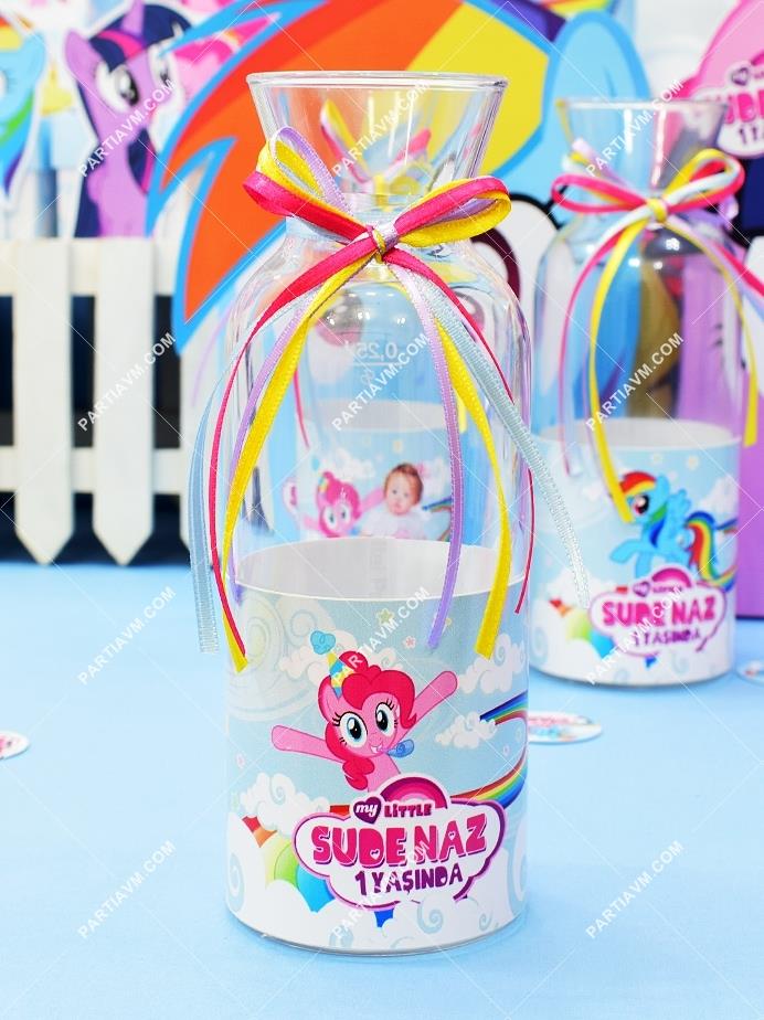 My Little Pony Doğum Günü Karaf Cam Bardak Etiketli 6 Adet