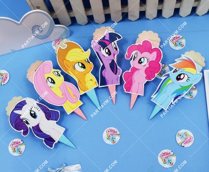 My Little Pony Doğum Günü Karakterli Karton Kutu 6 Adet