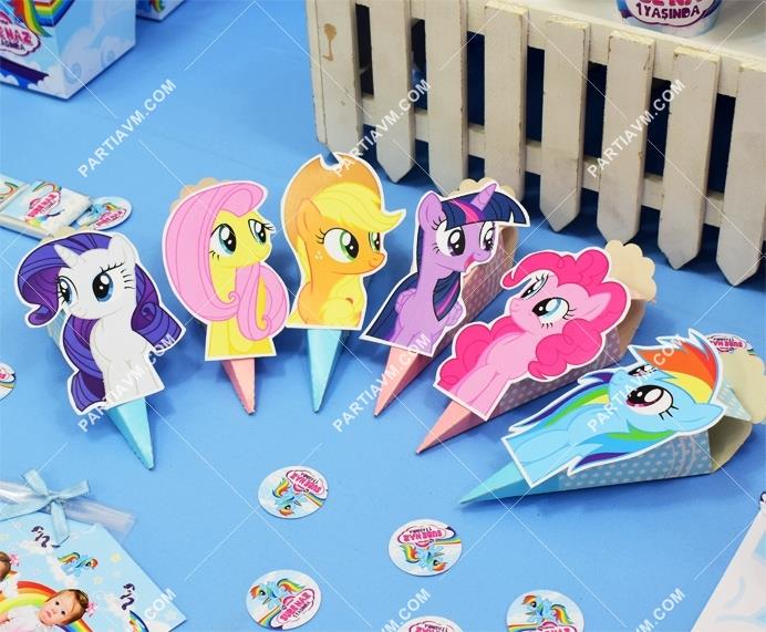 My Little Pony Doğum Günü Karakterli Karton Kutu 6 Adet