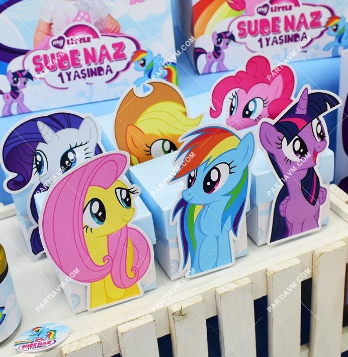 My Little Pony Doğum Günü Karakterli Karton Kutu 6 Adet