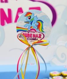 Partiavm My Little Pony Doğum Günü Kürdan Süs Seti Büyük Boy 10 Adet