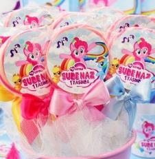 Partiavm My Little Pony Doğum Günü Lolipop Şeker Etiketli Süslemeli 10 Adet