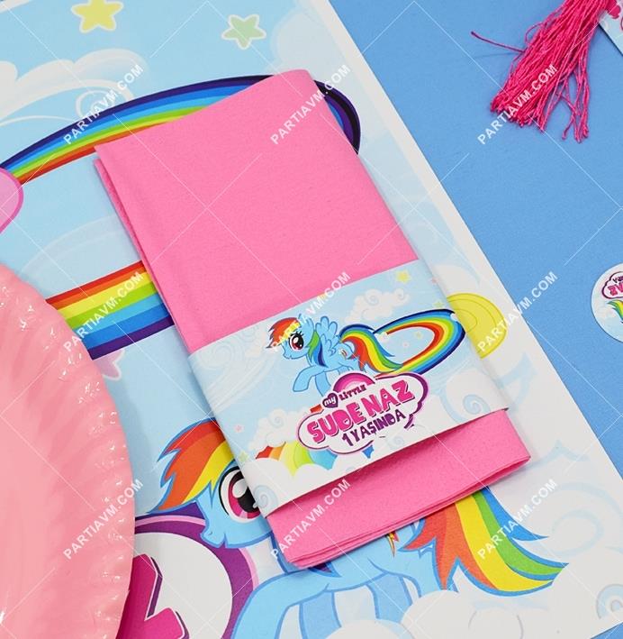 My Little Pony Doğum Günü Peçete Bandı ve Peçete 5 Adet