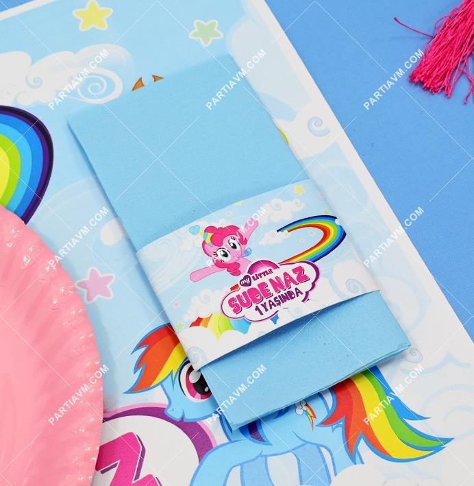 My Little Pony Doğum Günü Peçete Bandı ve Peçete 5 Adet