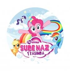 Partiavm My Little Pony Doğum Günü Yuvarlak Etiket 7.5 cm 10 Adet