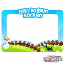 Partiavm Neşeli Çiftlik Doğum Günü Süsleri 100x70 cm Fotoğraf Hatıra Çerçevesi satın al