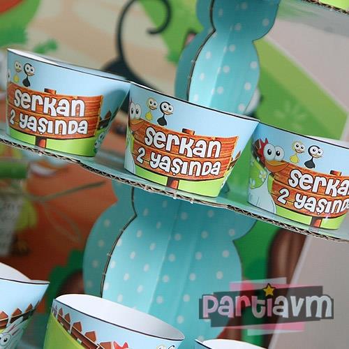 Neşeli Çiftlik Doğum Günü Süsleri Cupcake Sargısı 10 Adet